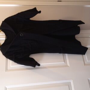 THEORY💥Nwot💥Black Knit Hooded Long Cardigan